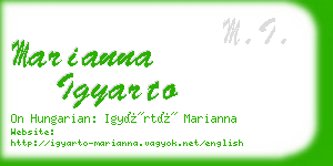 marianna igyarto business card